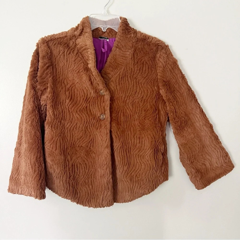 Patagonia Pelage Crop Teddy Coat Swing Faux Fur Cozy Fuzzy Sherpa Mountain Luxe